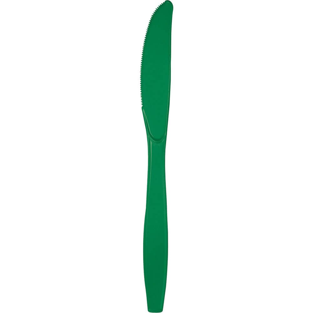 Emerald Green Heavy Duty Plastic Knives 24 Per Pack 