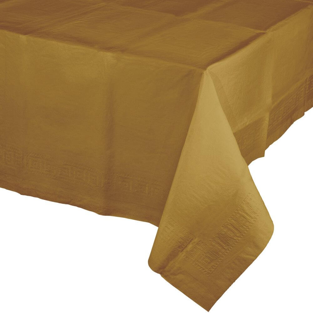 Glittering Gold Paper Table Cover 54in x 108in 