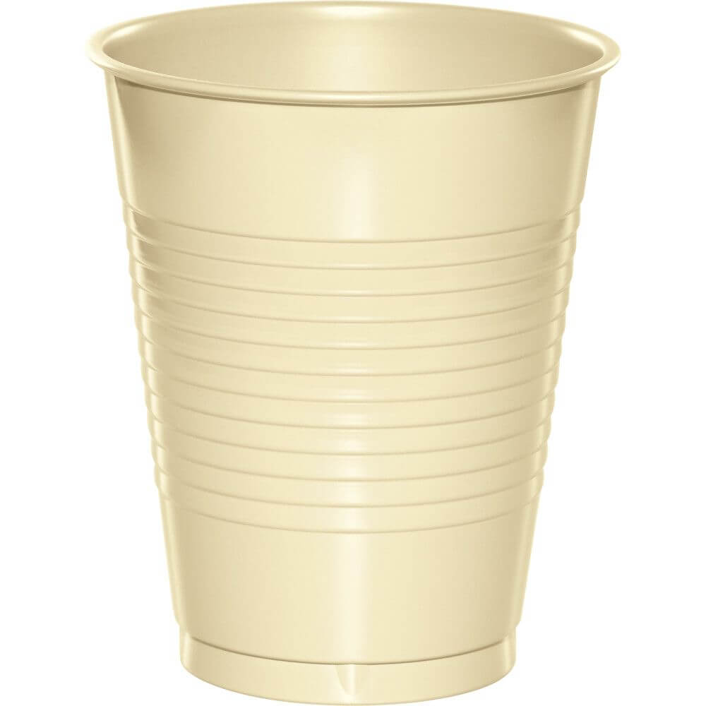 Plastic Cups 16oz 20ct, Ivory 