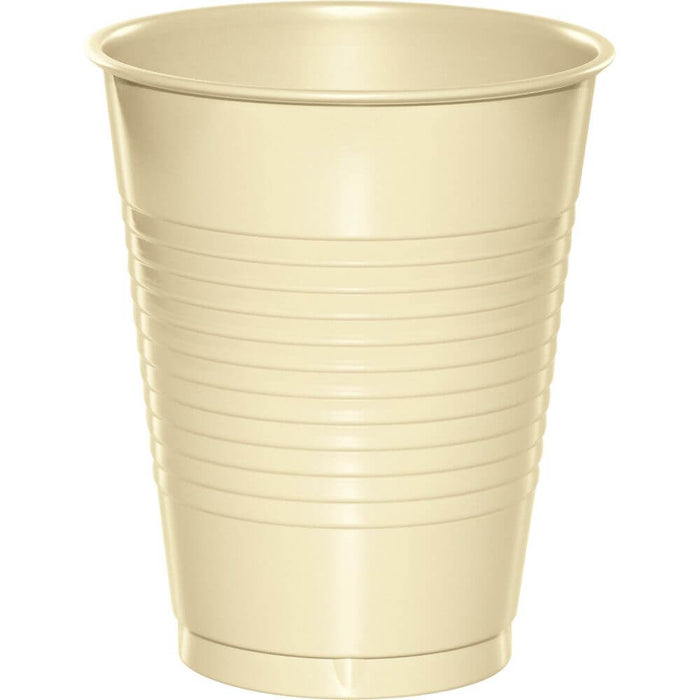 Plastic Cups 16oz 20ct, Ivory 