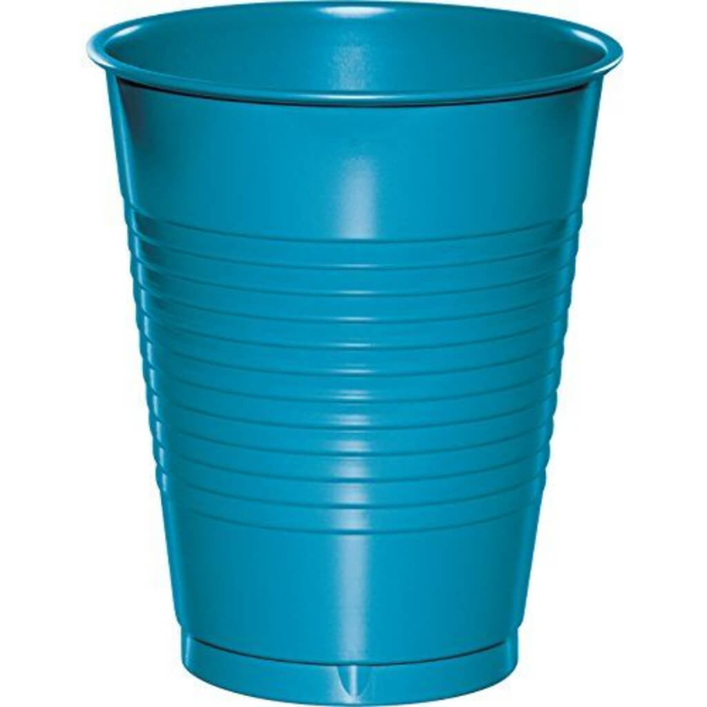 Plastic Cups 16oz 20ct, Turquoise 