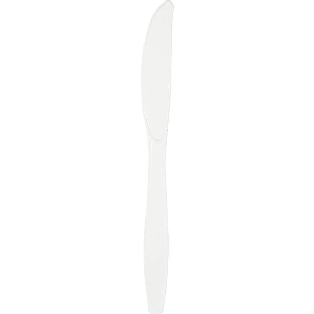 White Premium Plastic Knives 24ct 