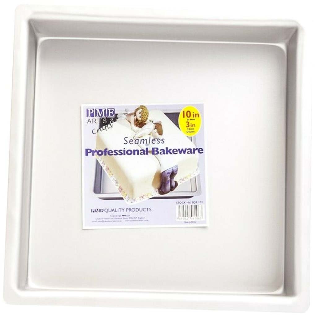 PME Square Cake Pan, 10in X 10in X 3in