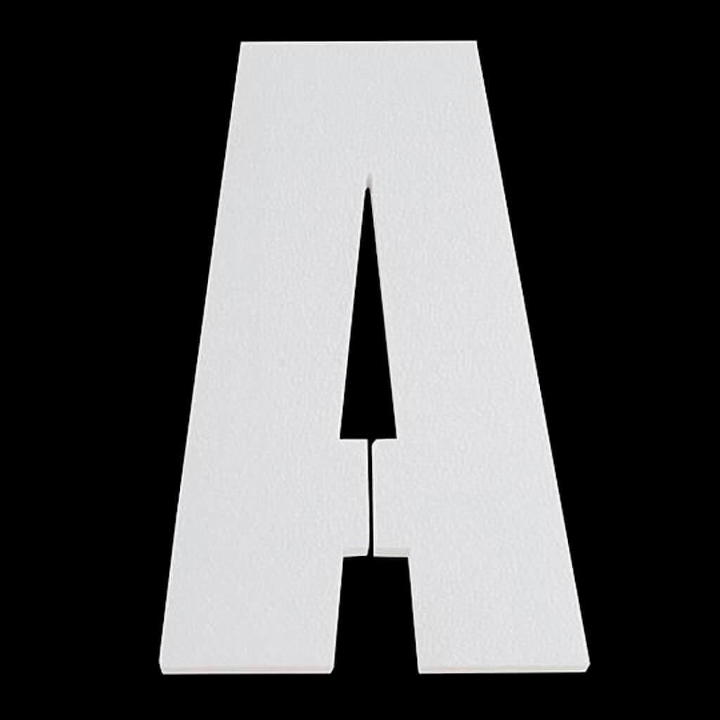 Styrofoam Letter A 6in x 1in