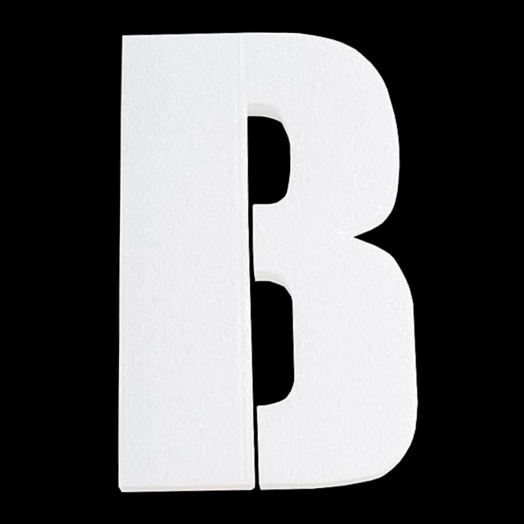 Styrofoam Letter B 6in x 1in