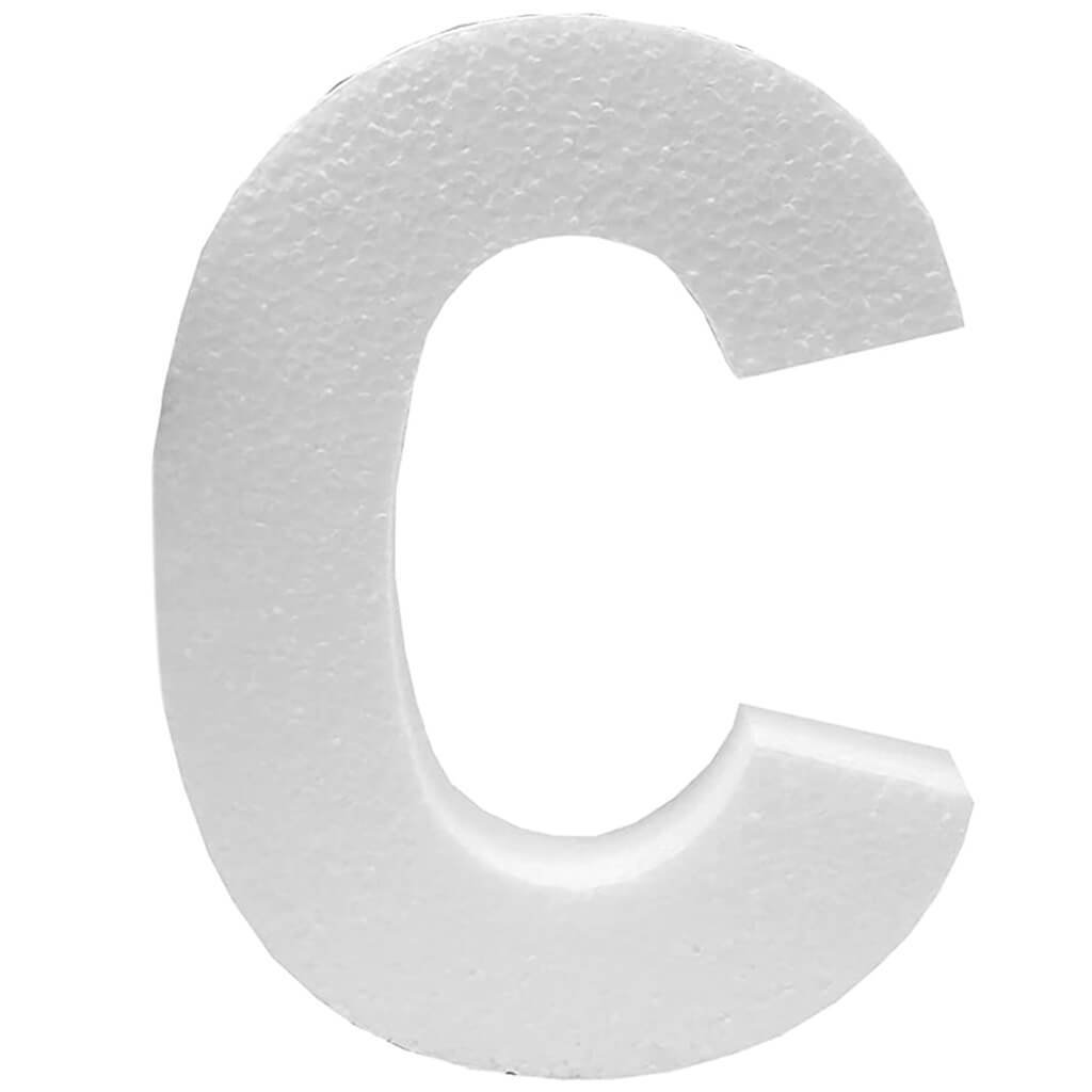 Styrofoam Letter C 6in x 1in