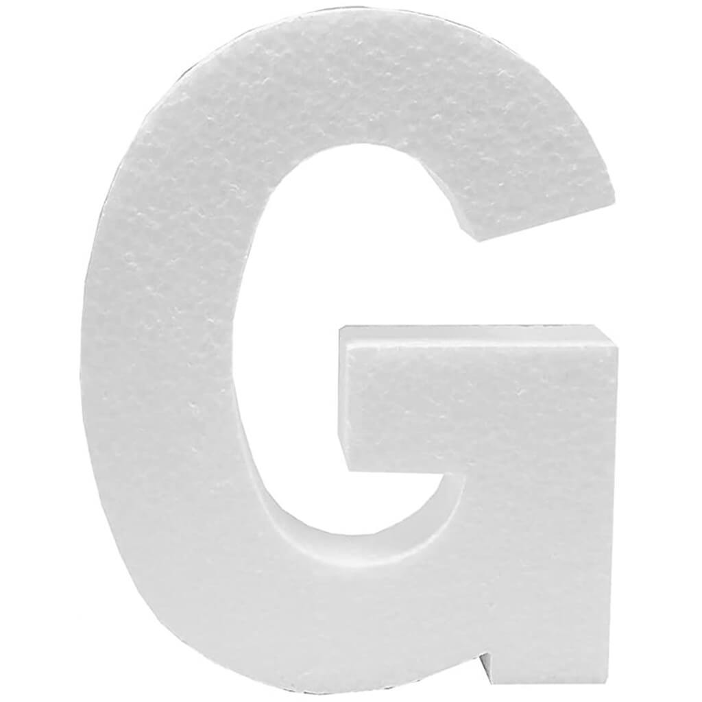 Styrofoam Letter G 6in x 1in