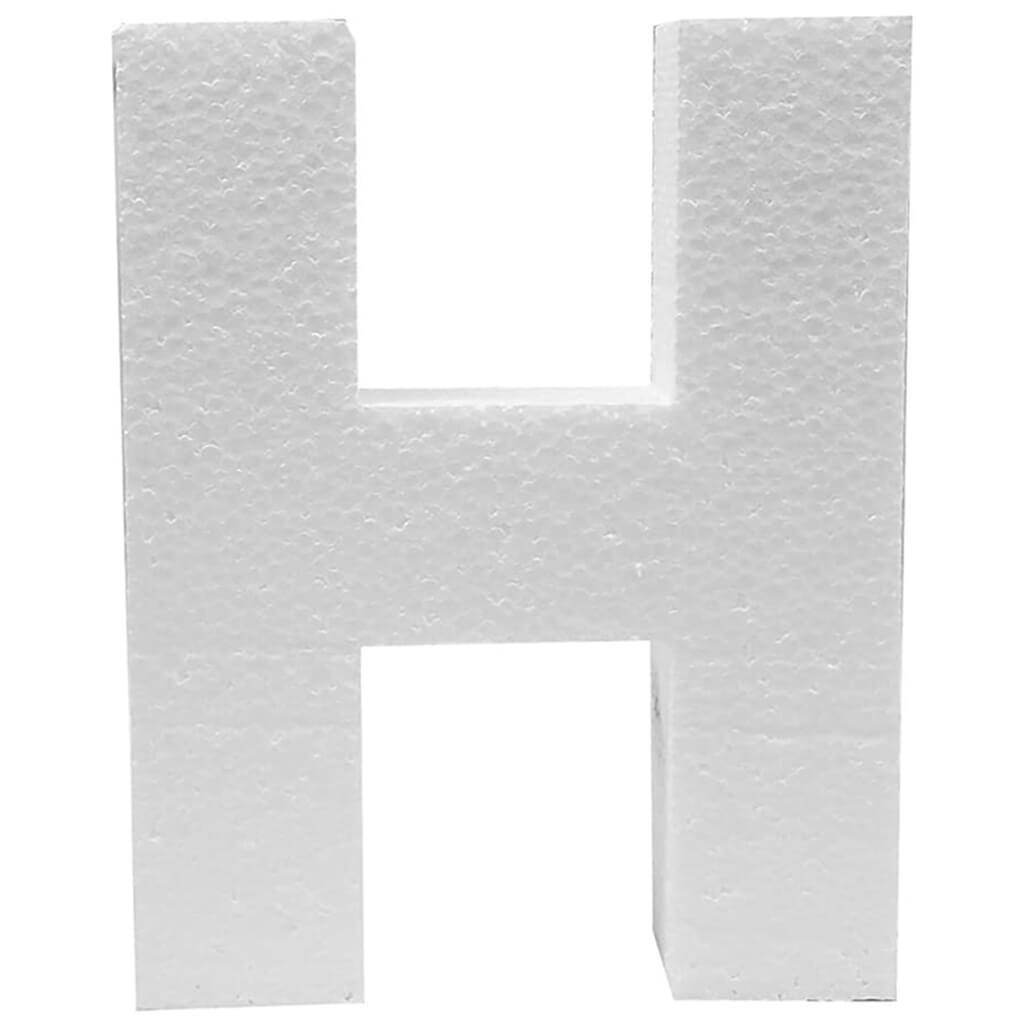 Styrofoam Letter H 6in x 1in