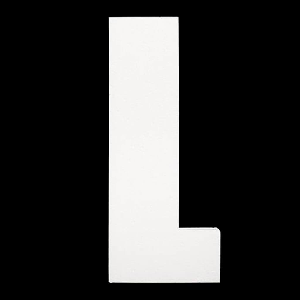 Styrofoam Letter L 6in x 1in