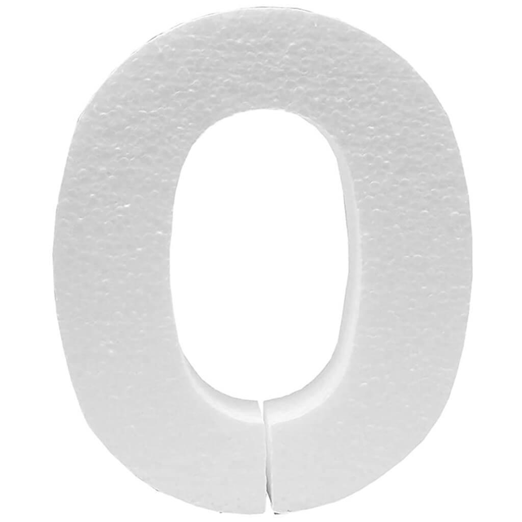 Styrofoam Letter O 6in x 1in