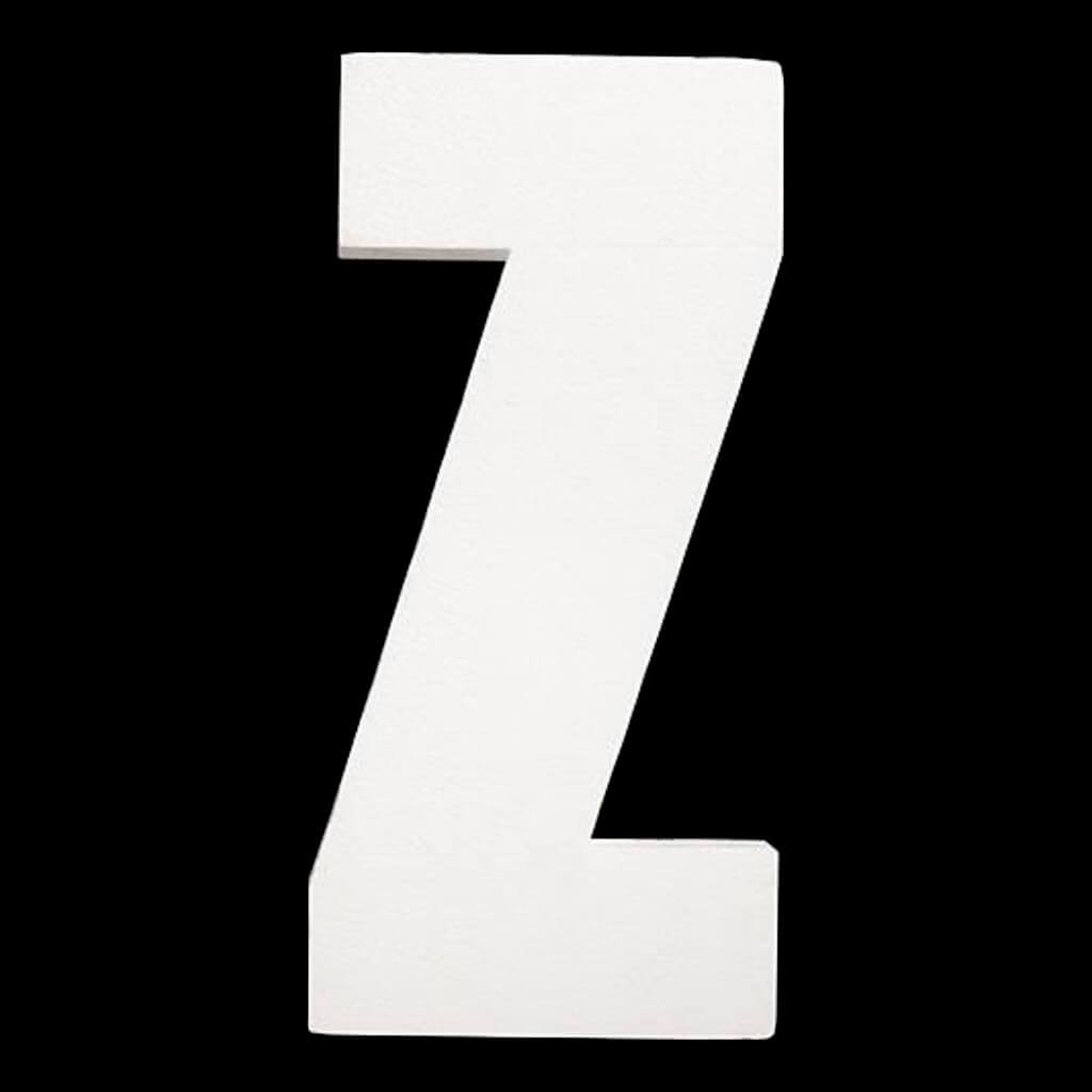 Styrofoam Letter Z  6in x 1in