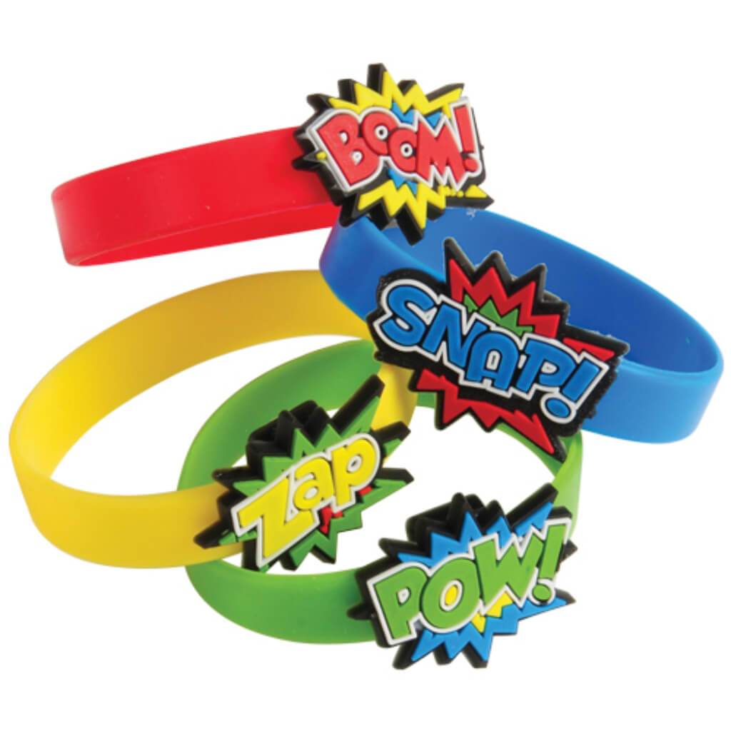 Superhero Rubber Bracelets 