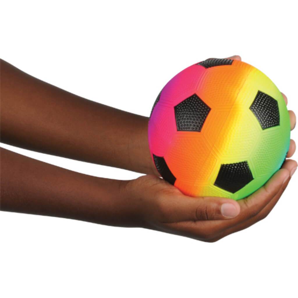 Rainbow PVC Soccer Balls 6 inch 