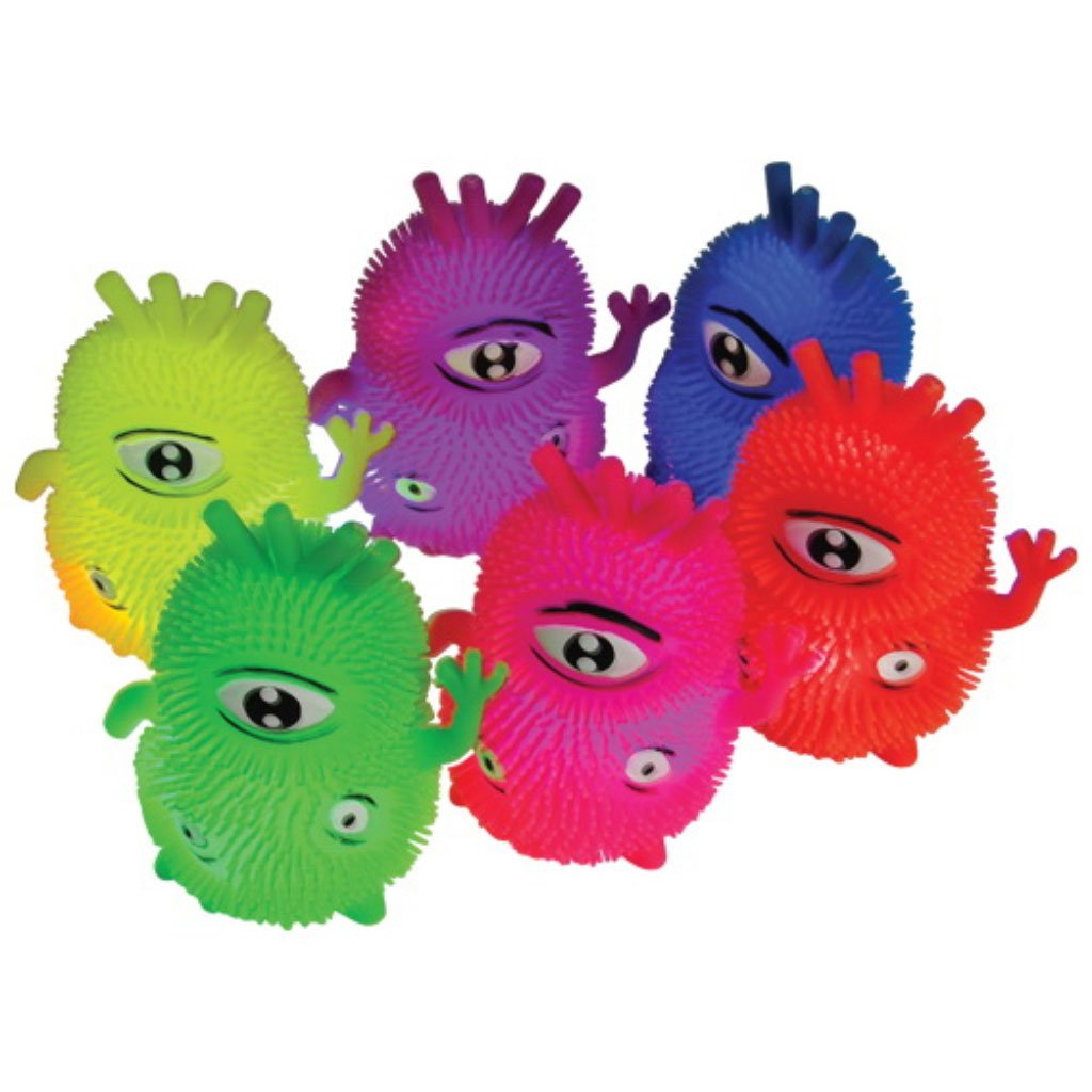 Flashing Tri Eye Monster Puffers 6-pc