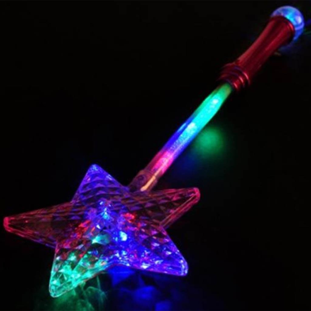 Assorted Colors Flashing Star Wands