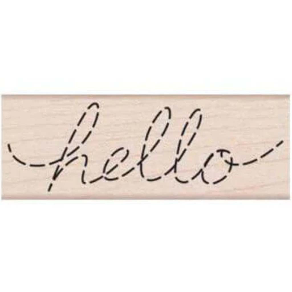 Dotted Hello Stamp 