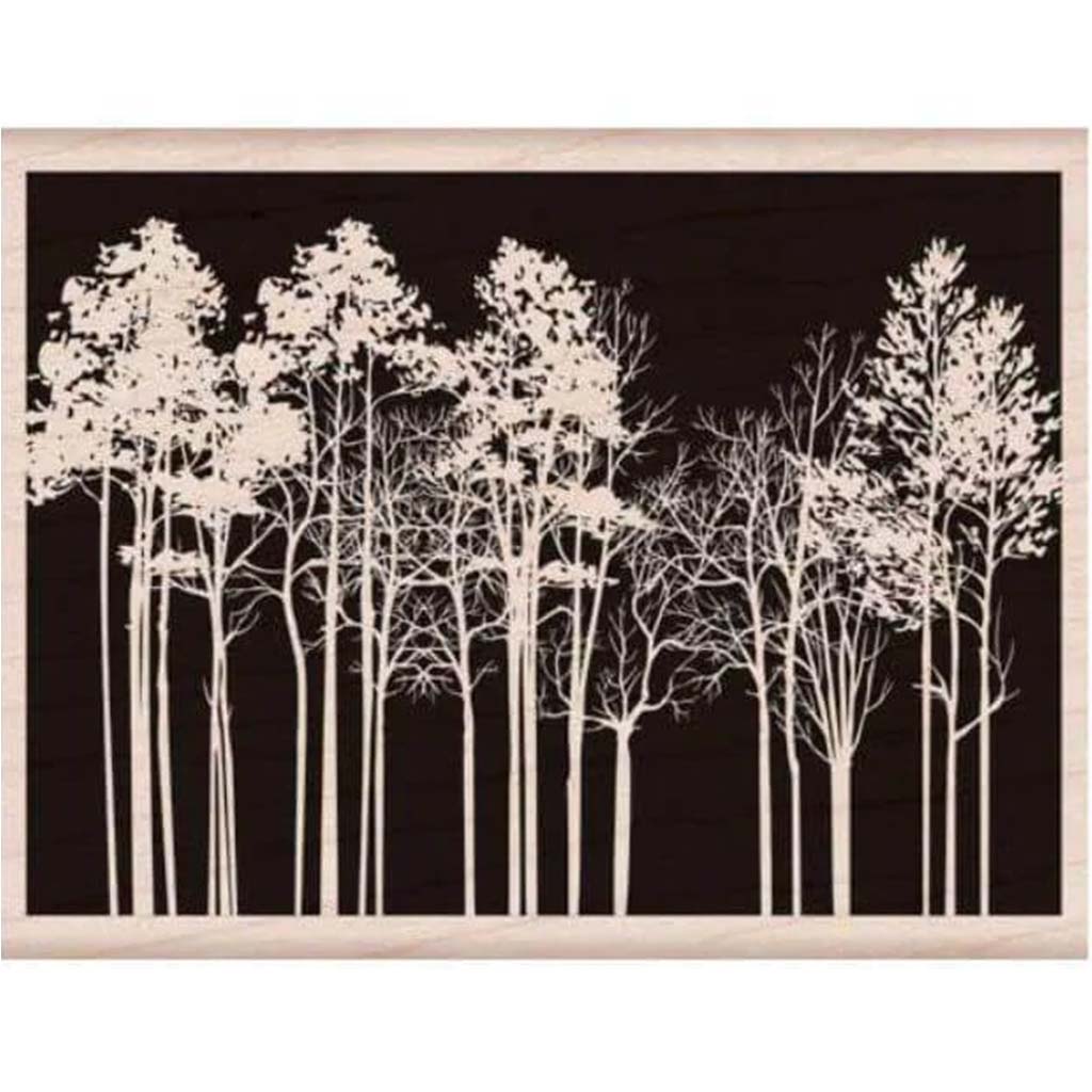 Forest Background Woodblock Stamp 