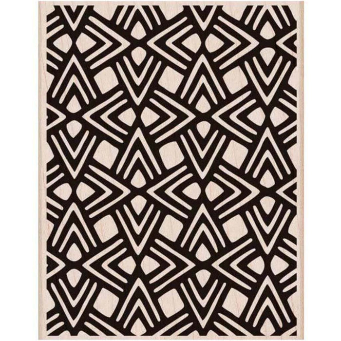 Triangle Pattern Background Woodblock Stamp 