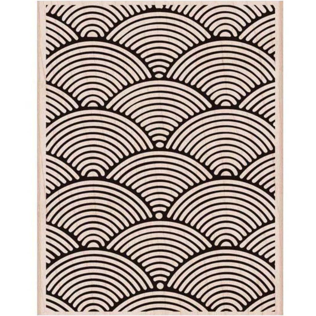 Wave Pattern Background Rubber Stamp 