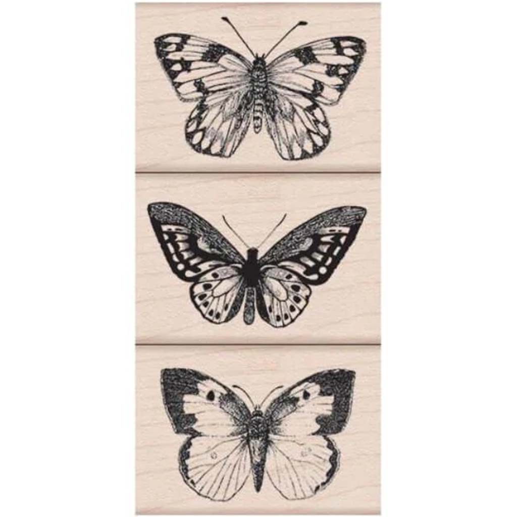 Three Artistic Butterflies Stamp Set