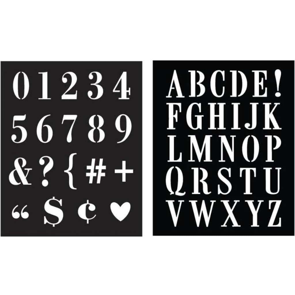 Subway Type Stencil Pair 