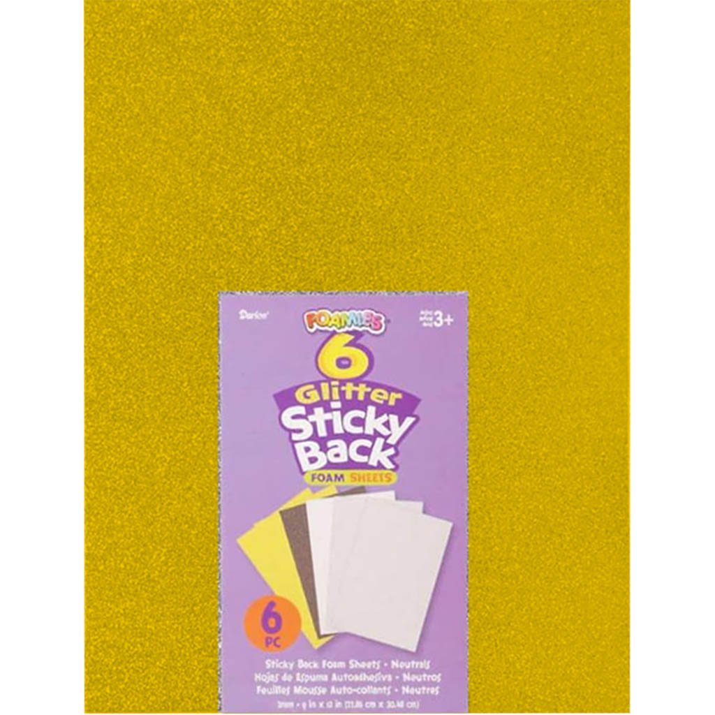 Foamies Glitter Foam Sheet Sticky Back