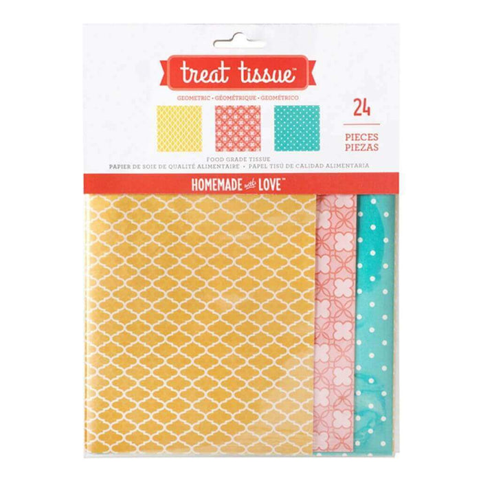 Geometric Tissue Paper 24 Pack Decorative Gift Wrap Sheets