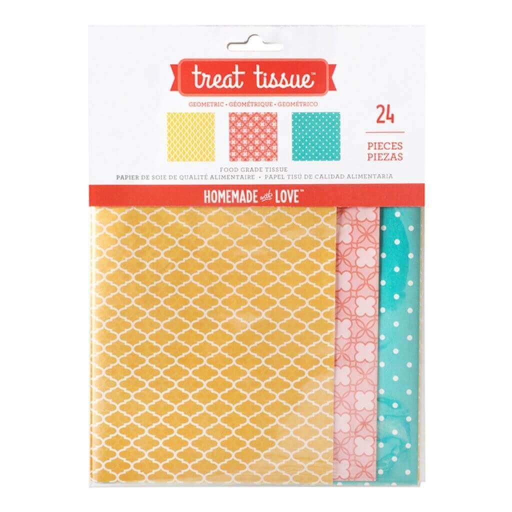 Geometric Tissue Paper 24 Pack Decorative Gift Wrap Sheets