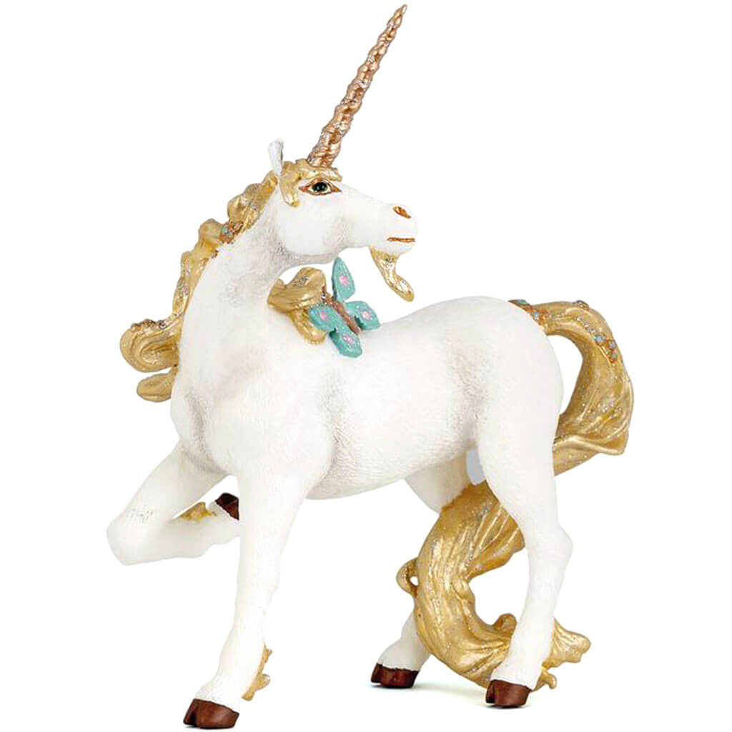 Golden Unicorn Figurine