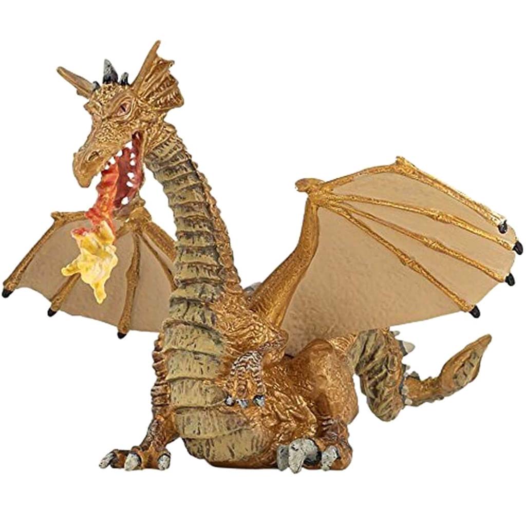 PAPO Gold Dragon With Flame 