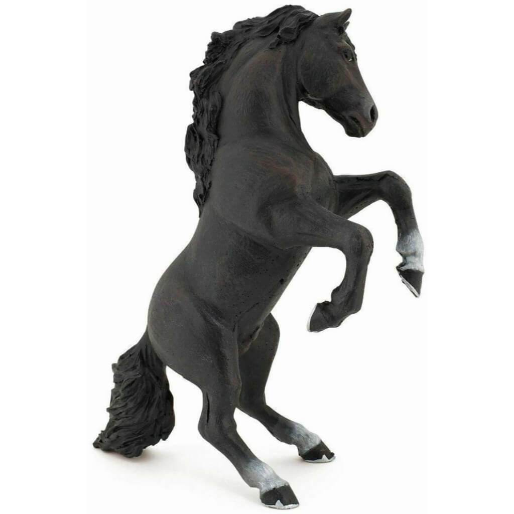 PAPO Black Reared Up Horse 