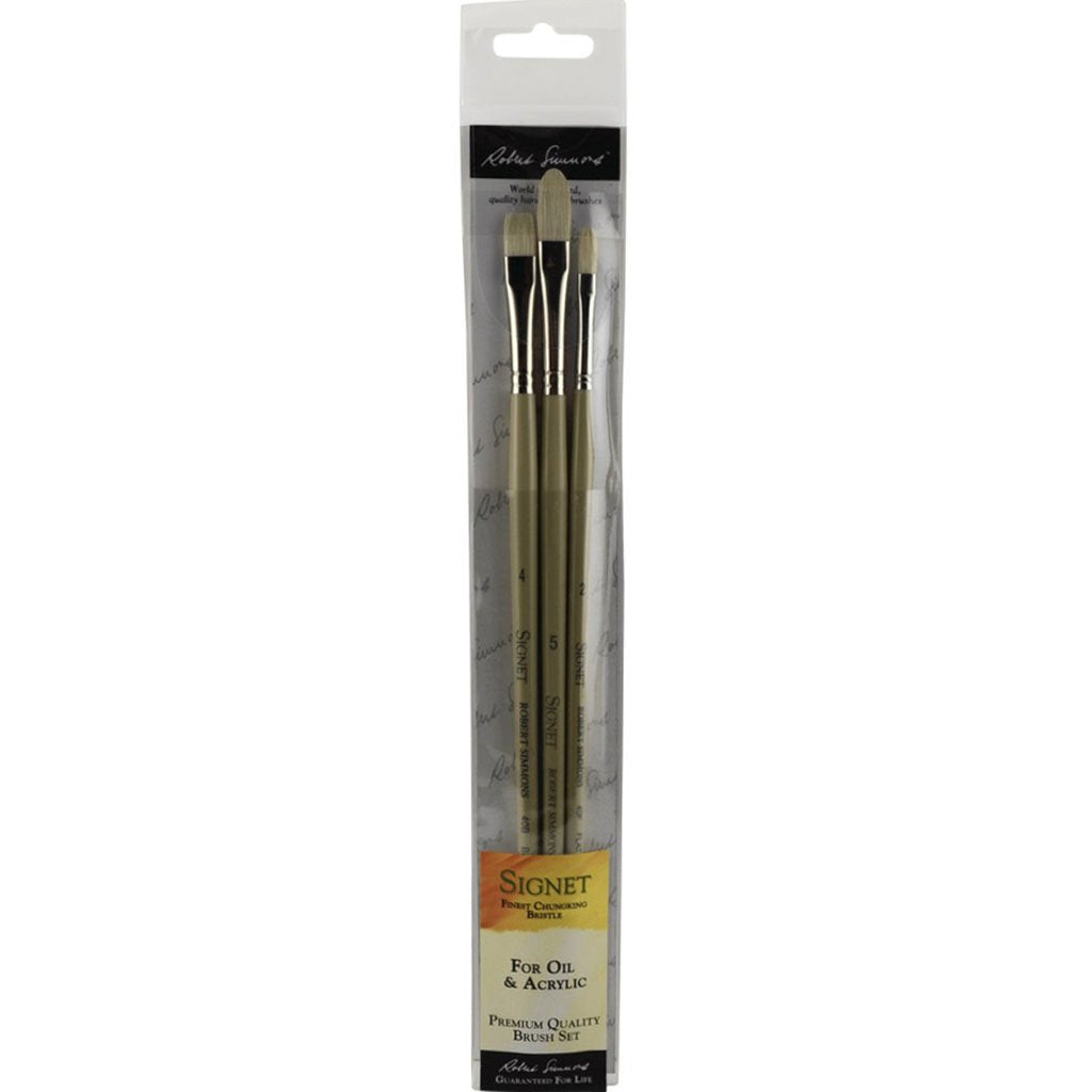 Signet Bristle Long Handle Brushes Set of 3