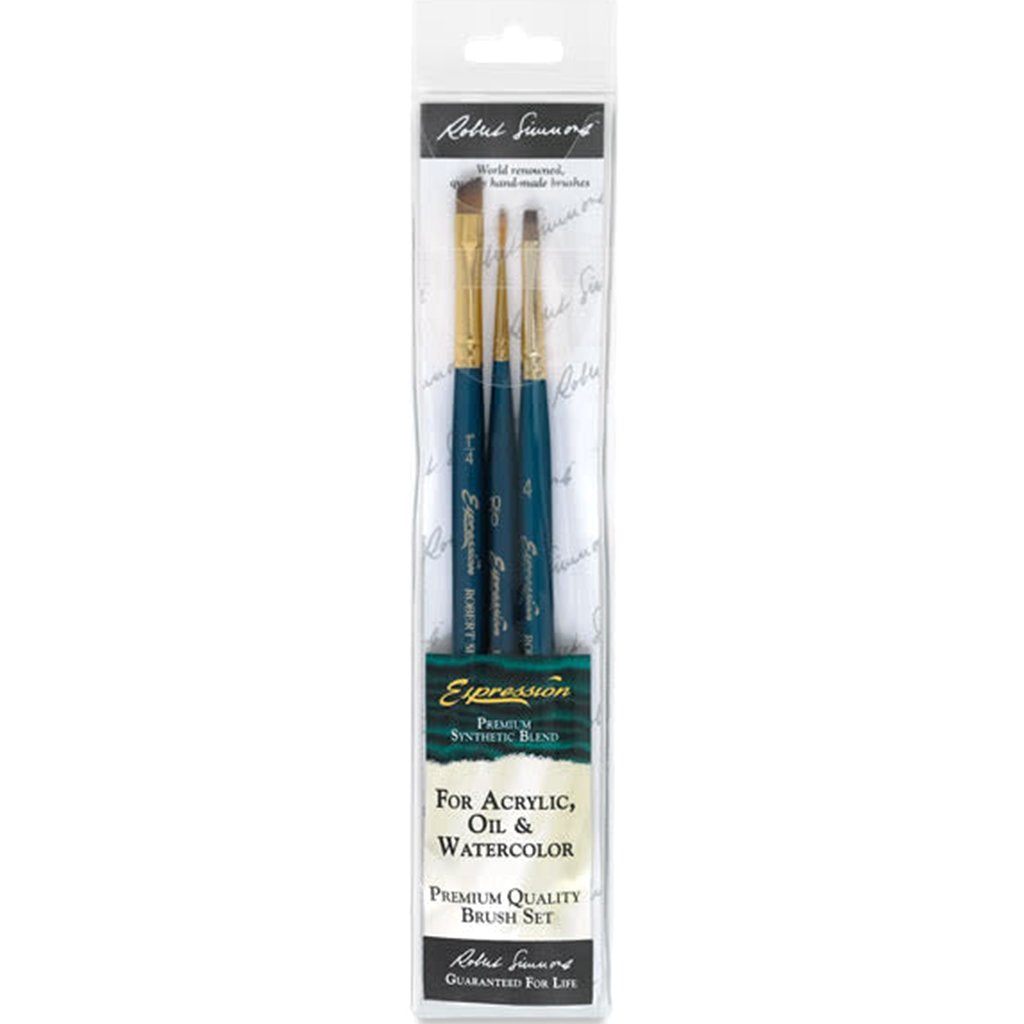 Expression Extra Short Handle Brush Set of 3