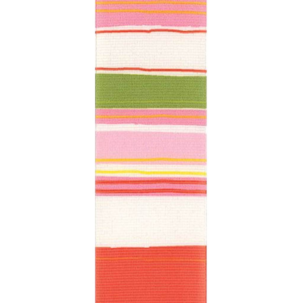 Retro Stripe Ribbon 1.5in x 9ft Pink and Green