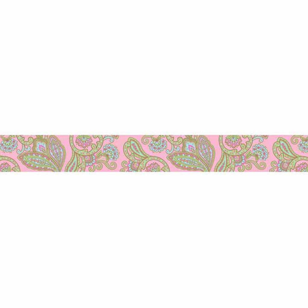Offray French Paisley Craft Ribbon 1.5in x 9ft Pink