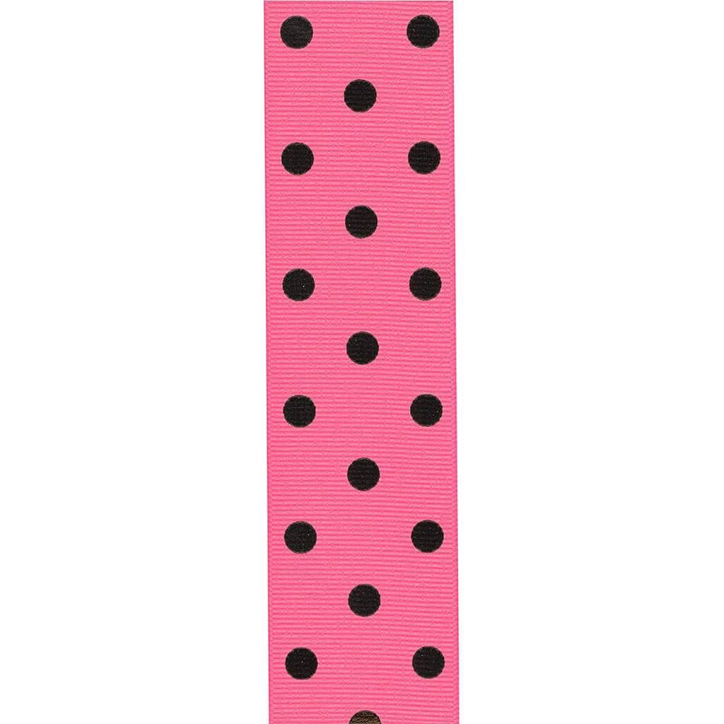 Offray Dippydsot Craft Ribbon 1.5in x 9ft Hot Pink &amp; Black