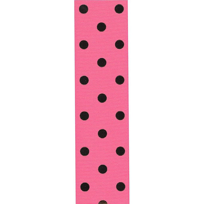 Offray Dippydsot Craft Ribbon 1.5in x 9ft Hot Pink & Black