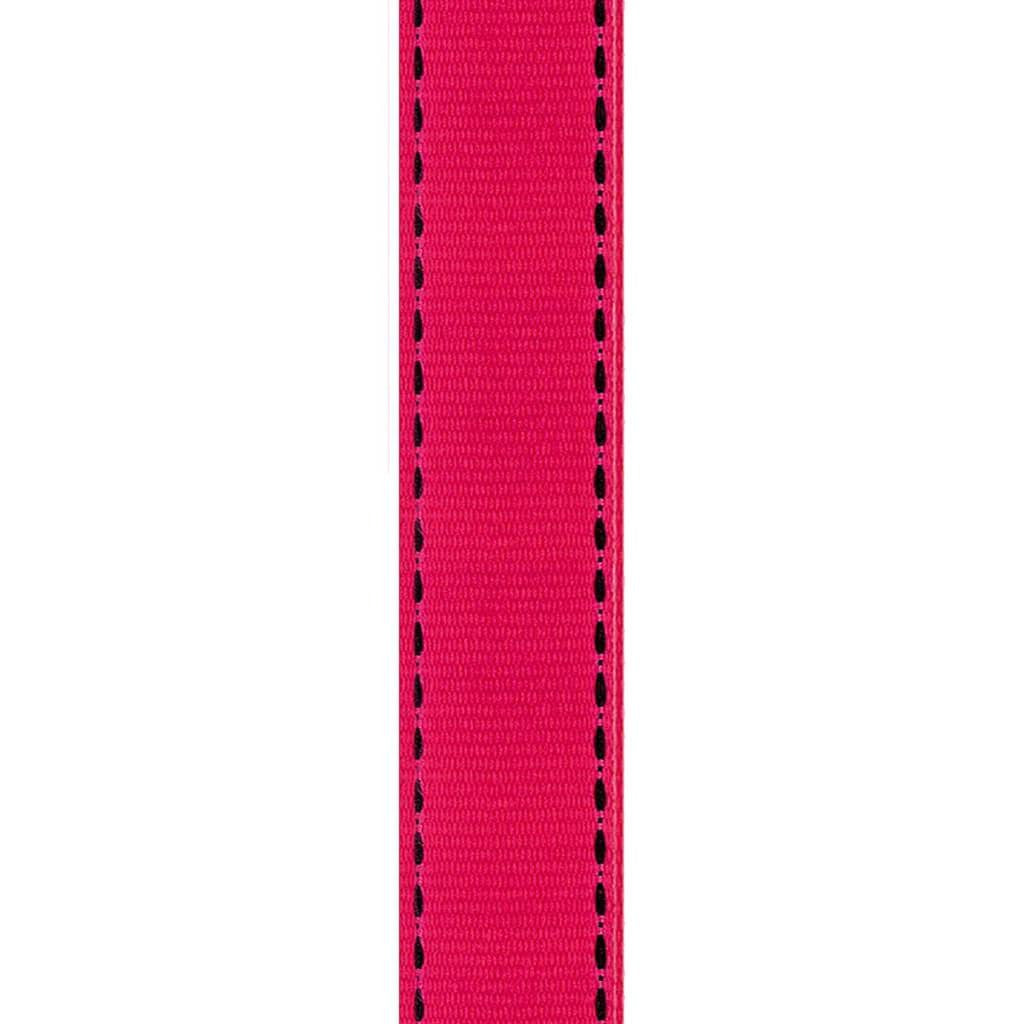 Sidesaddle Ribbon 5/8in x 9ft Shocking Pink &amp; Black