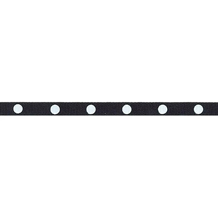 Offray Dippydsot Craft Ribbon 3/8in x 9ft Black & White