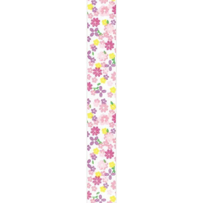 Offray 7/8in Floral Grosgrain Ribbon 9ft