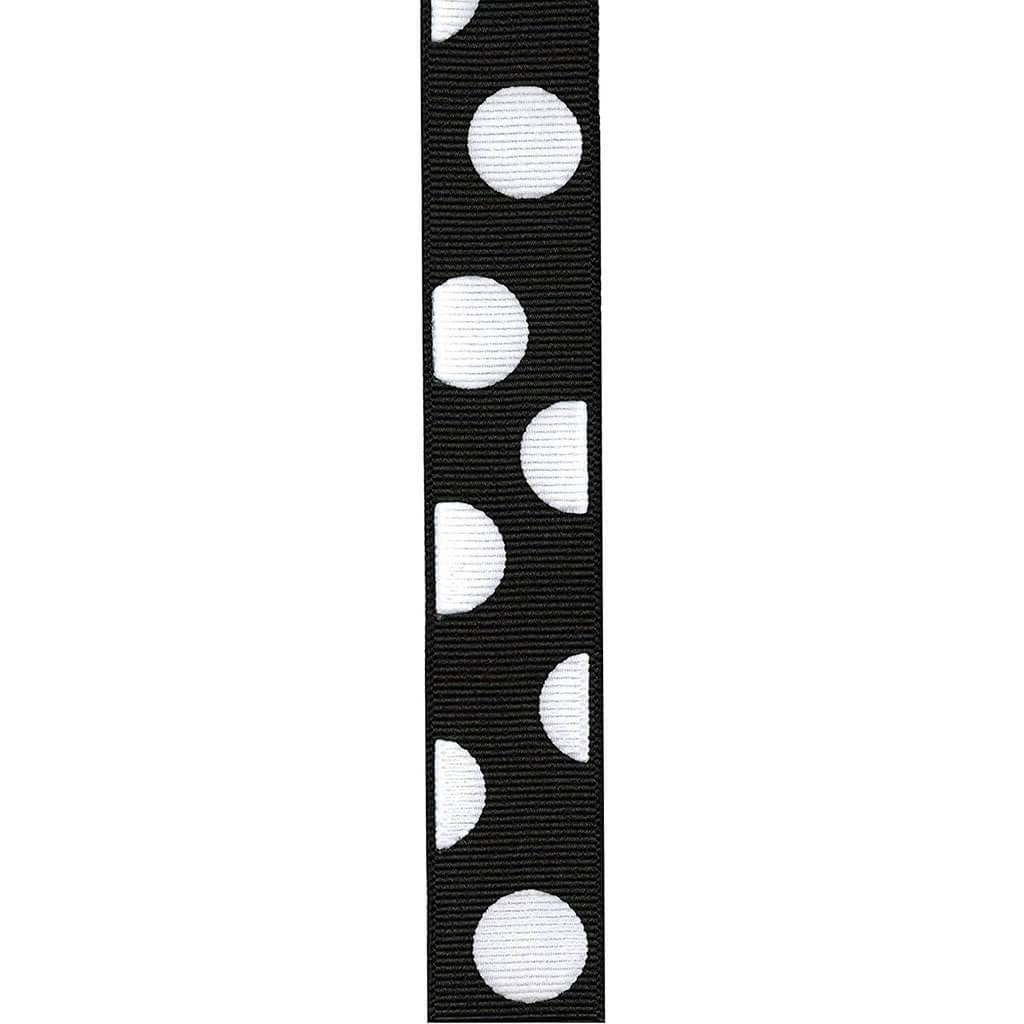 Random Dot Ribbon 7/8in x 9ft Black