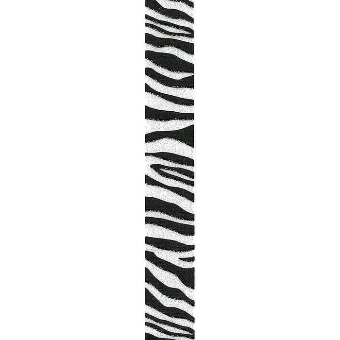 Offray Zebra Crystal Craft Ribbon 7/8in x 9ft Black