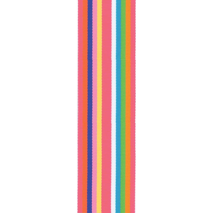 Offray Roman Stripe Ribbon 1.5in 3yds Cotton Candy