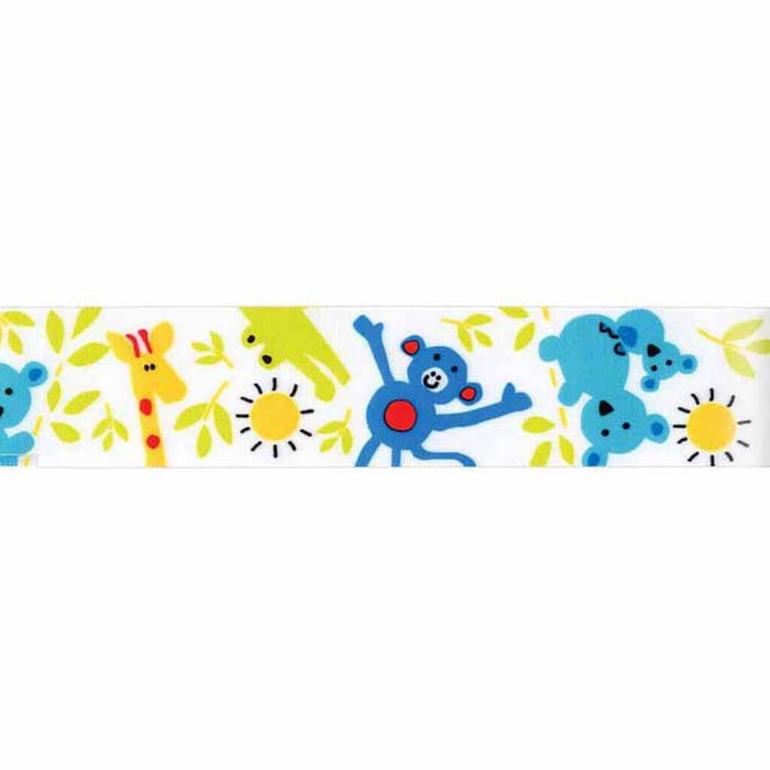 Offray Jungle Friends Craft Ribbon 1.5in x 9ft Primary