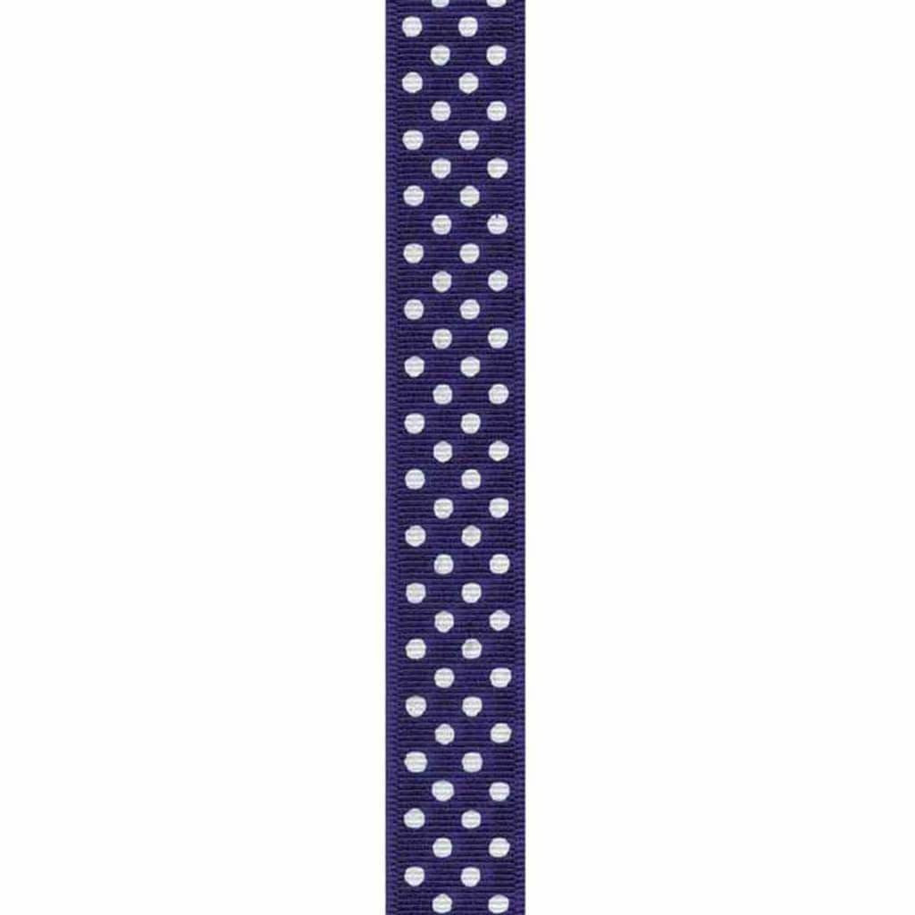 Clear Confetti Dots Ribbon 5/8in x 9ft Navy