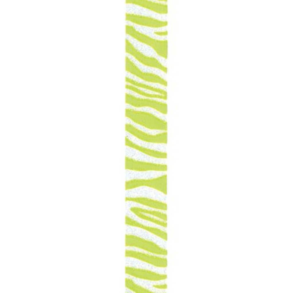 Offray Zebra Crystal Craft Ribbon 7/8in x 9ft New Chartreuse