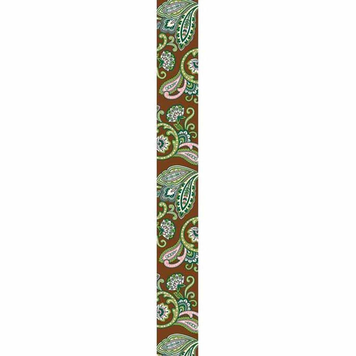 Offray French Paisley Craft Ribbon 1.5in x 9ft Brown