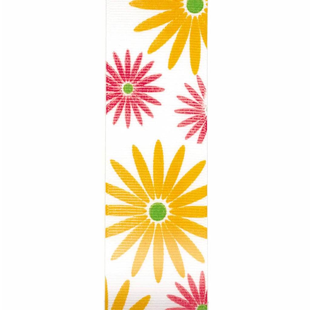 Daisies Craft Ribbon 1.5in x 9ft Yellow