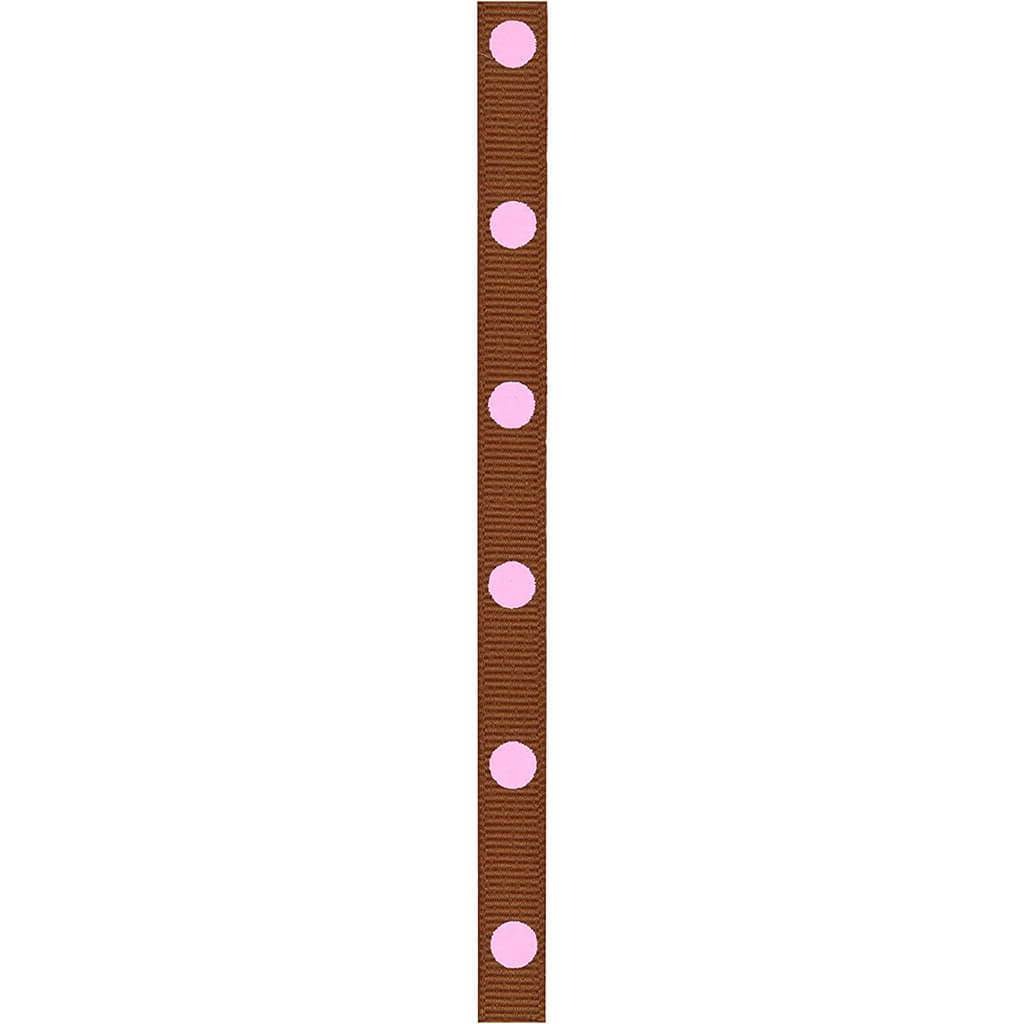 Offray Dippydsot Craft Ribbon 1.5in x 9ft Milk Chocolate &amp; Wild Orchid
