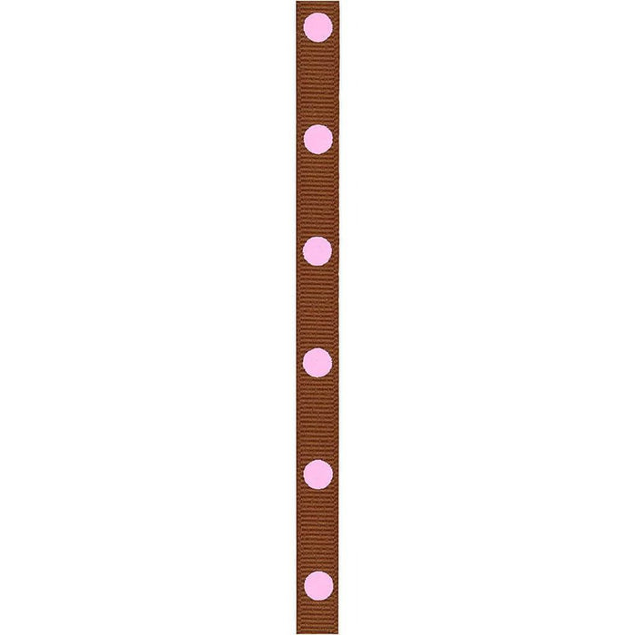 Offray Dippydsot Craft Ribbon 1.5in x 9ft Milk Chocolate & Wild Orchid